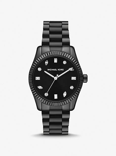 michael kors lexington watch black face|Michael Kors Lexington Bracelet Watch, 38mm .